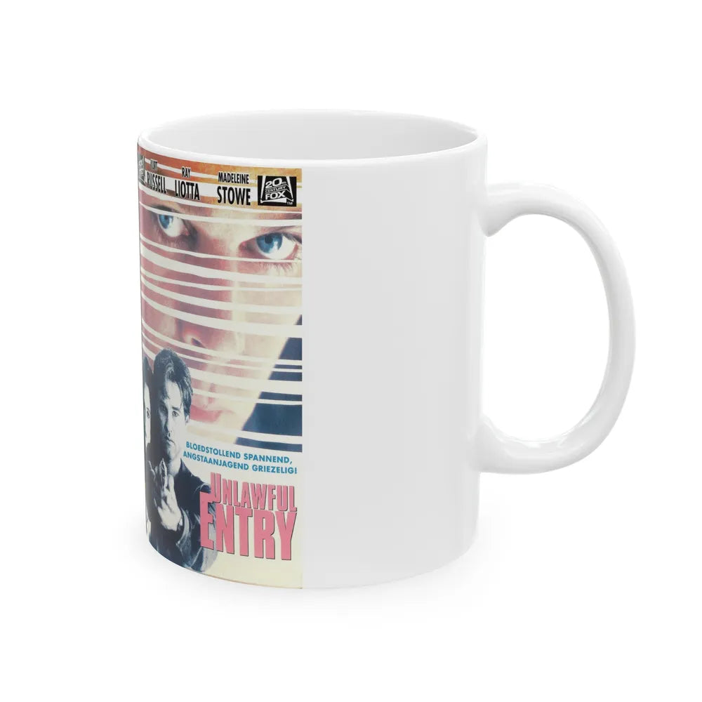 UNLAWFUL ENTRY (VHS COVER) - White Coffee Mug-Go Mug Yourself