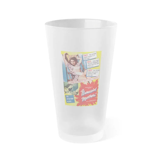 UNMARRIED MOTHERS 1953 Movie Poster - Frosted Pint Glass 16oz Default Title - Go Mug Yourself