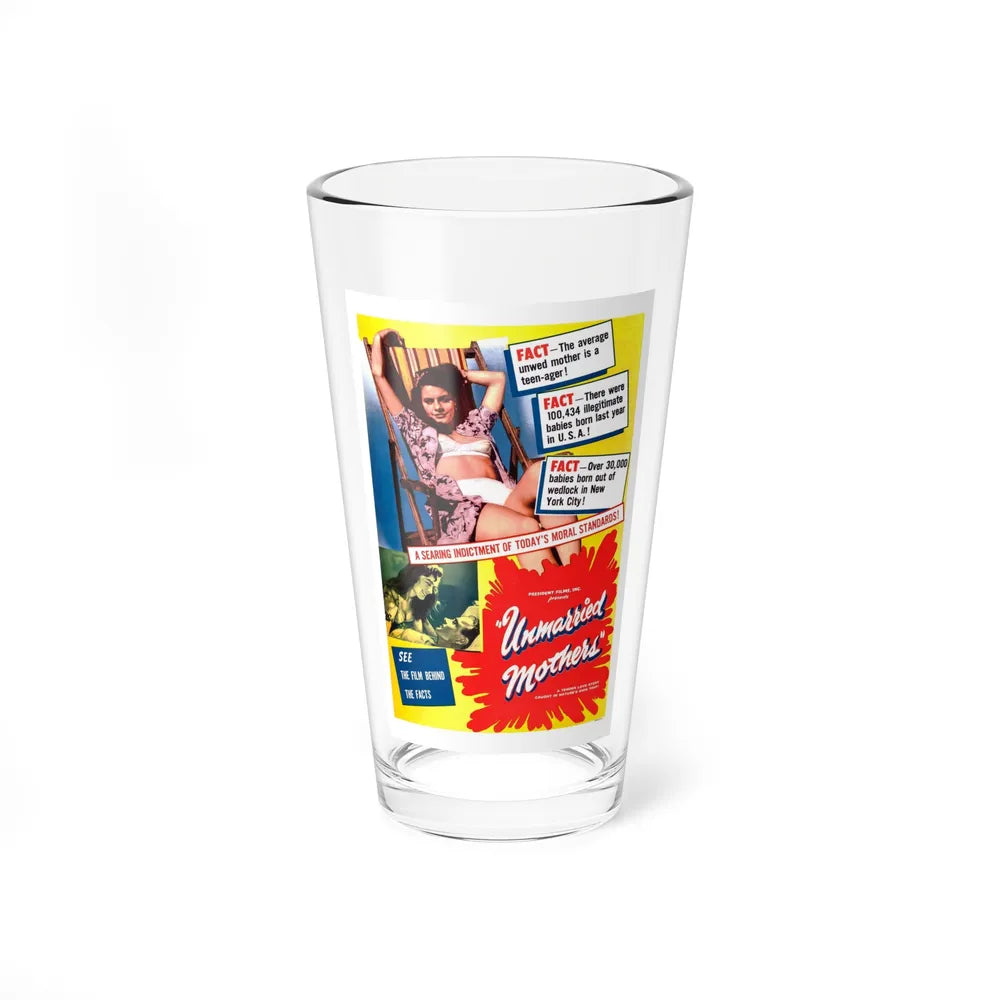 UNMARRIED MOTHERS 1953 Movie Poster - Pint Glass 16oz-16oz-Go Mug Yourself