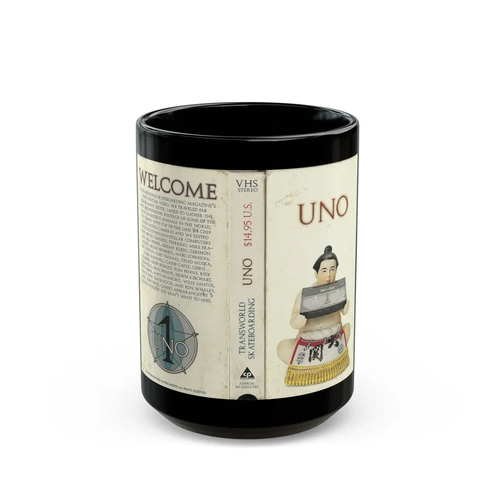 UNO (VHS COVER) - Black Coffee Mug-15oz-Go Mug Yourself