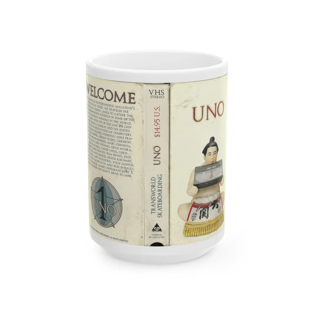 UNO (VHS COVER) - White Coffee Mug-15oz-Go Mug Yourself