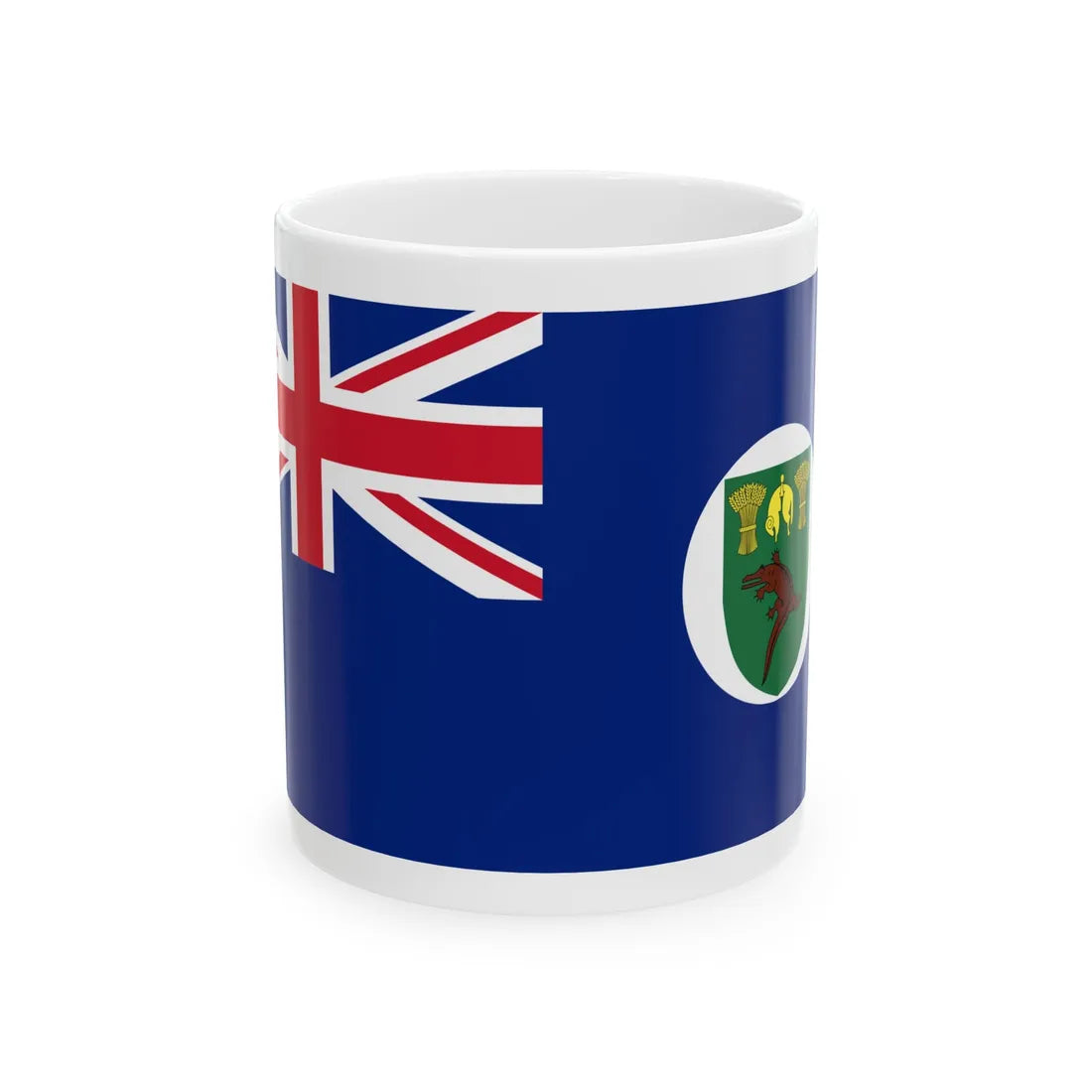 Unofficial Basutoland Ensign (Lesotho) White Coffee Mug 11oz - Go Mug Yourself
