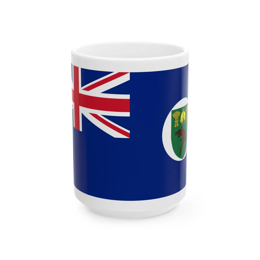 Unofficial Basutoland Ensign (Lesotho) White Coffee Mug 15oz - Go Mug Yourself