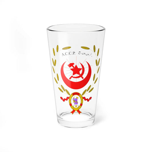 Unofficial Emblem of the Azerbaijan Soviet Socialist Republic 1920-1921 (Azerbaijan) (Coat of Arms) Pint Glass 16oz 16oz - Go Mug Yourself
