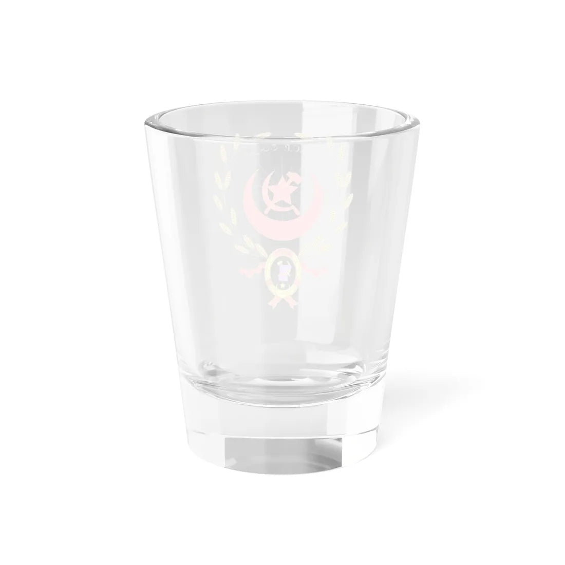 Unofficial Emblem of the Azerbaijan Soviet Socialist Republic 1920-1921 (Azerbaijan) (Coat of Arms) Shot Glass 1.5oz - Go Mug Yourself