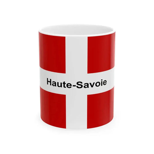 Unofficial Flag of Haute-Savoie (France) White Coffee Mug 11oz - Go Mug Yourself