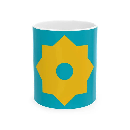 Unofficial flag of Kazakhstan 1990s (Kazakhstan) White Coffee Mug 11oz - Go Mug Yourself