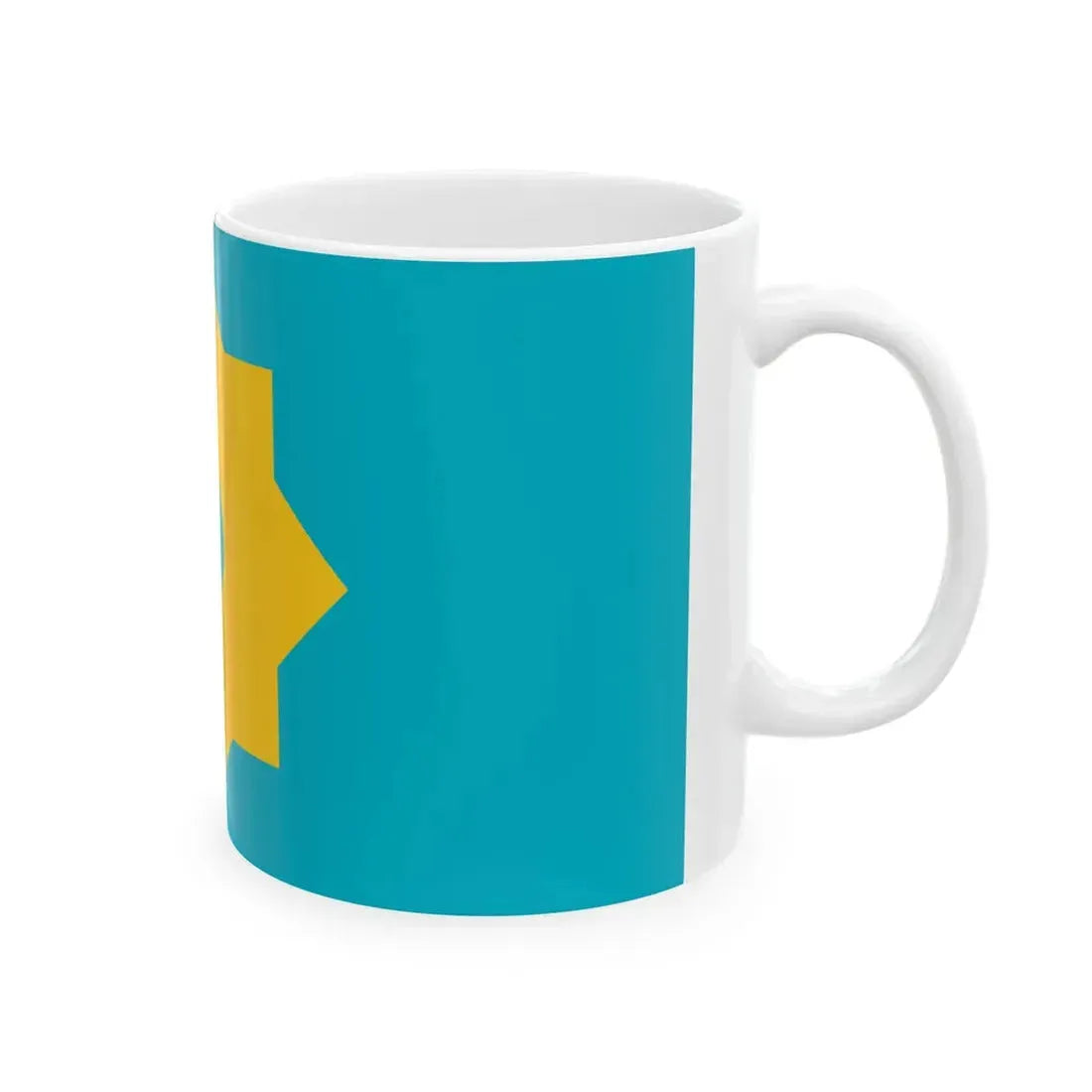 Unofficial flag of Kazakhstan 1990s (Kazakhstan) White Coffee Mug - Go Mug Yourself