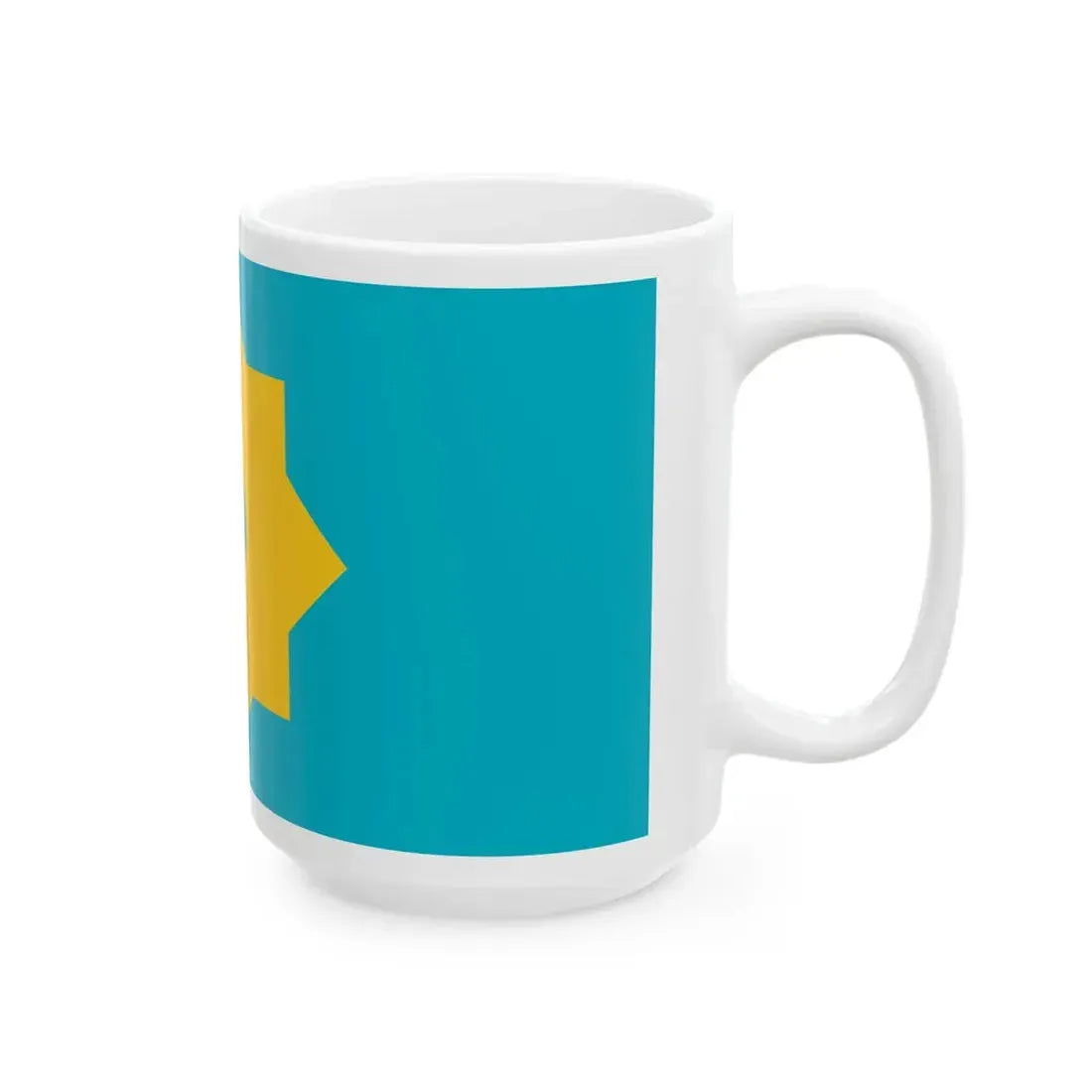 Unofficial flag of Kazakhstan 1990s (Kazakhstan) White Coffee Mug - Go Mug Yourself
