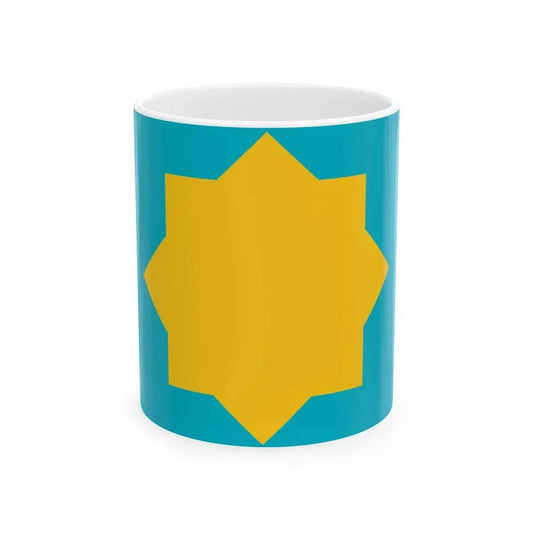 Unofficial Flag of Kazakhstan (Kazakhstan) White Coffee Mug 11oz - Go Mug Yourself