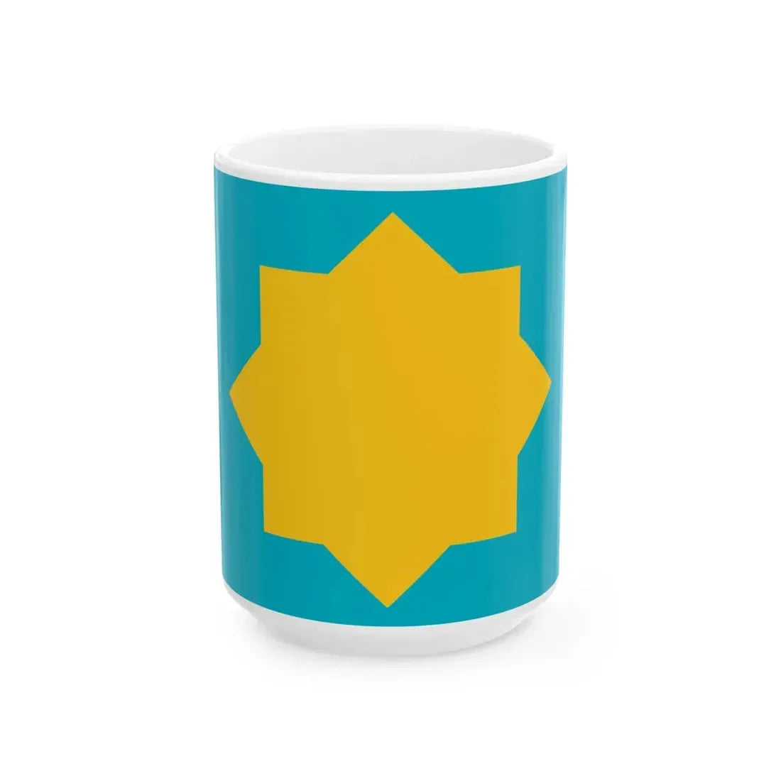 Unofficial Flag of Kazakhstan (Kazakhstan) White Coffee Mug 15oz - Go Mug Yourself