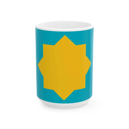Unofficial Flag of Kazakhstan (Kazakhstan) White Coffee Mug 15oz - Go Mug Yourself