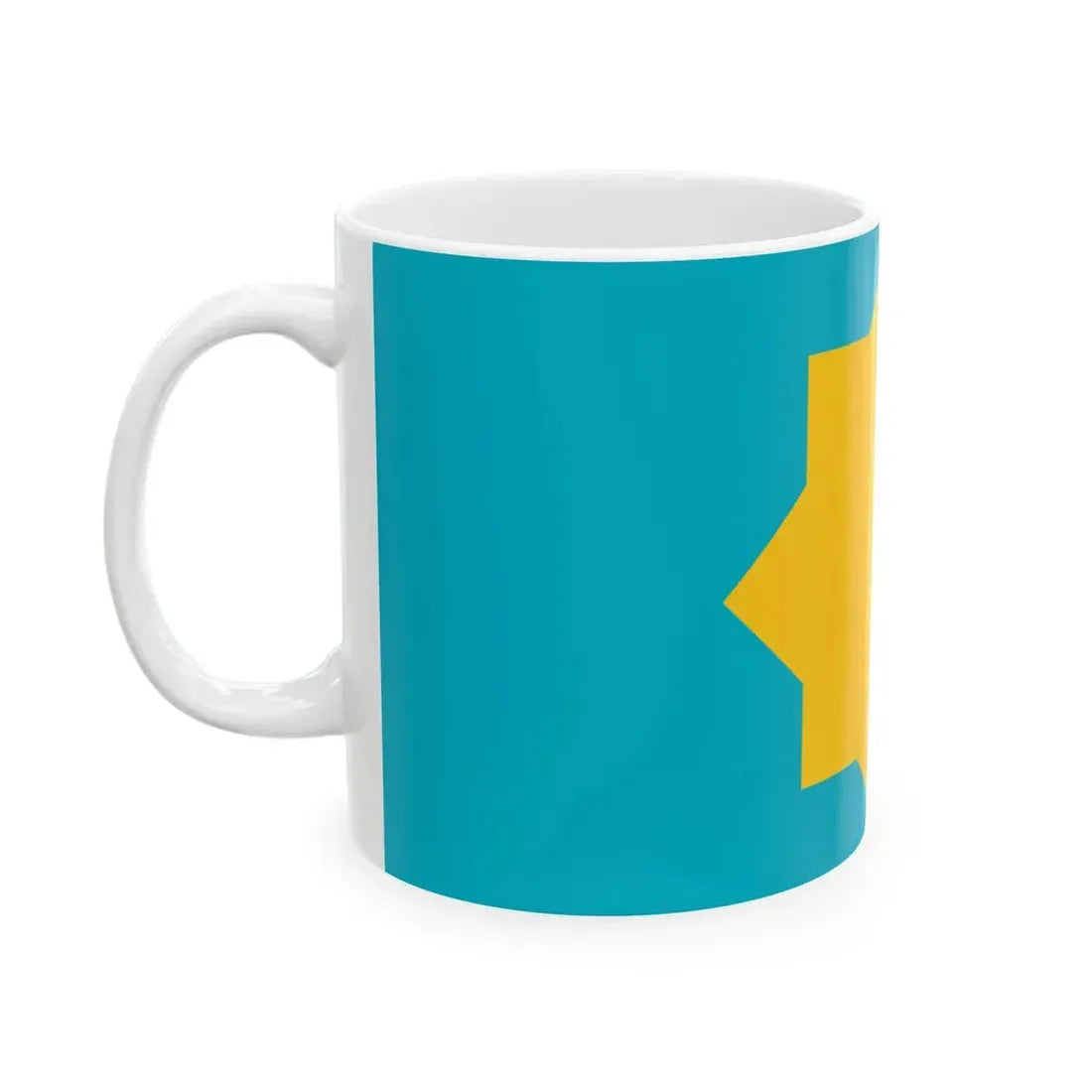 Unofficial Flag of Kazakhstan (Kazakhstan) White Coffee Mug - Go Mug Yourself
