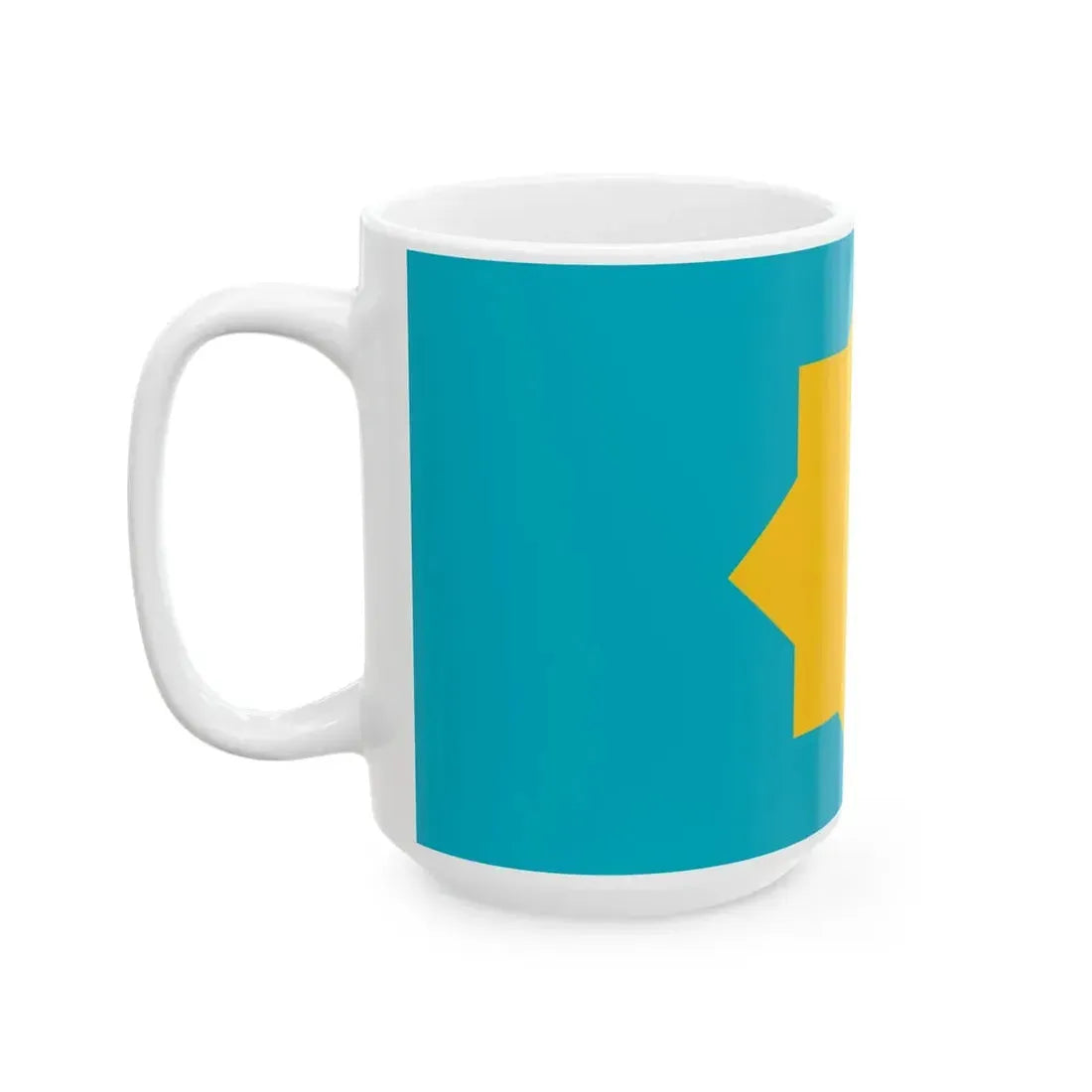 Unofficial Flag of Kazakhstan (Kazakhstan) White Coffee Mug - Go Mug Yourself