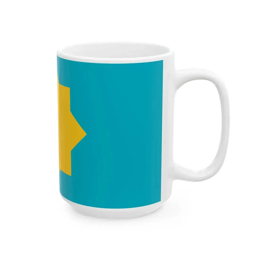 Unofficial Flag of Kazakhstan (Kazakhstan) White Coffee Mug - Go Mug Yourself