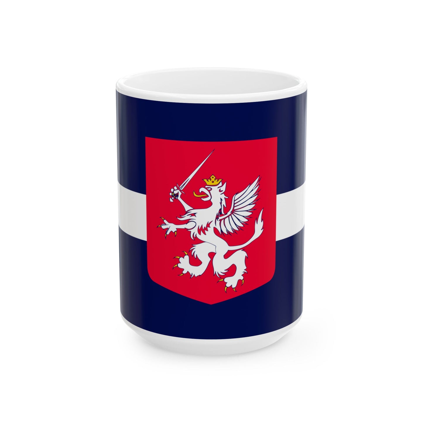 Unofficial Flag of Latgale (Latvia) White Coffee Mug-15oz-Go Mug Yourself