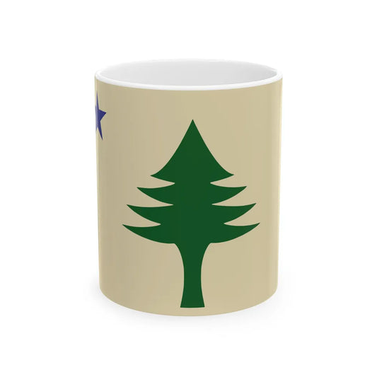 Unofficial flag of Maine (United States) White Coffee Mug 11oz - Go Mug Yourself