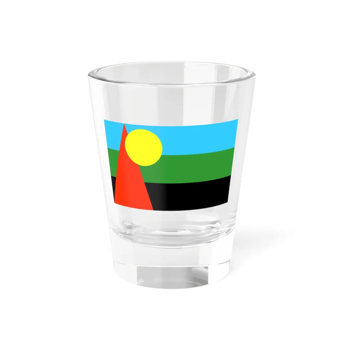 Unofficial flag of Reunion MLK (France) Shot Glass 1.5oz 1.5oz - Go Mug Yourself