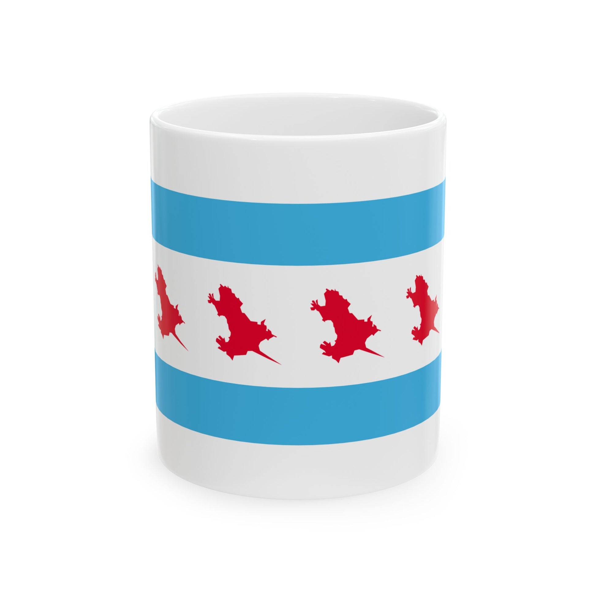 Unofficial Flag of the Chicago Rat Hole (United States) White Coffee Mug-11oz-Go Mug Yourself