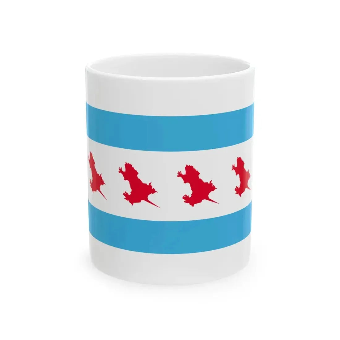 Unofficial Flag of the Chicago Rat Hole (United States) White Coffee Mug 11oz - Go Mug Yourself