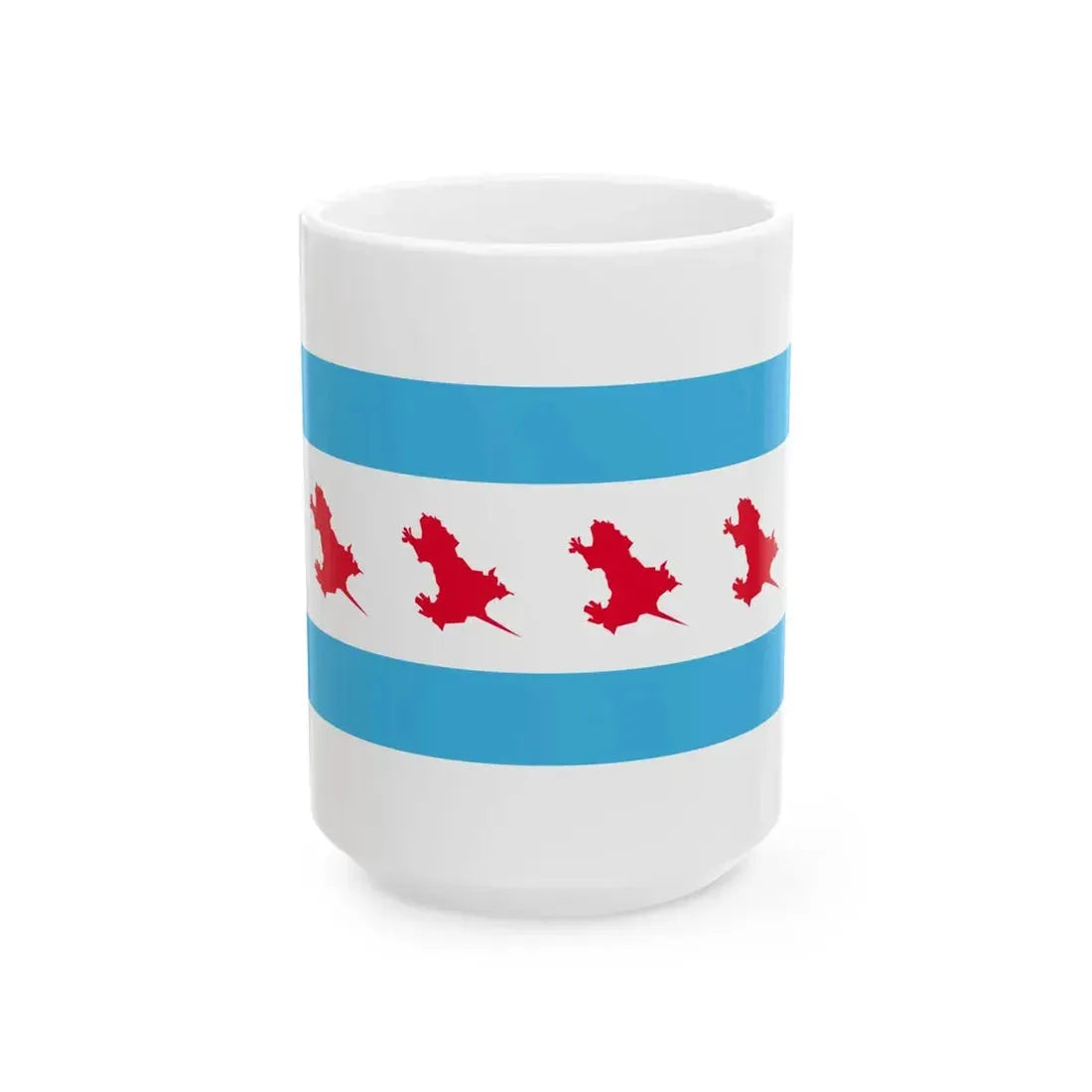 Unofficial Flag of the Chicago Rat Hole (United States) White Coffee Mug 15oz - Go Mug Yourself