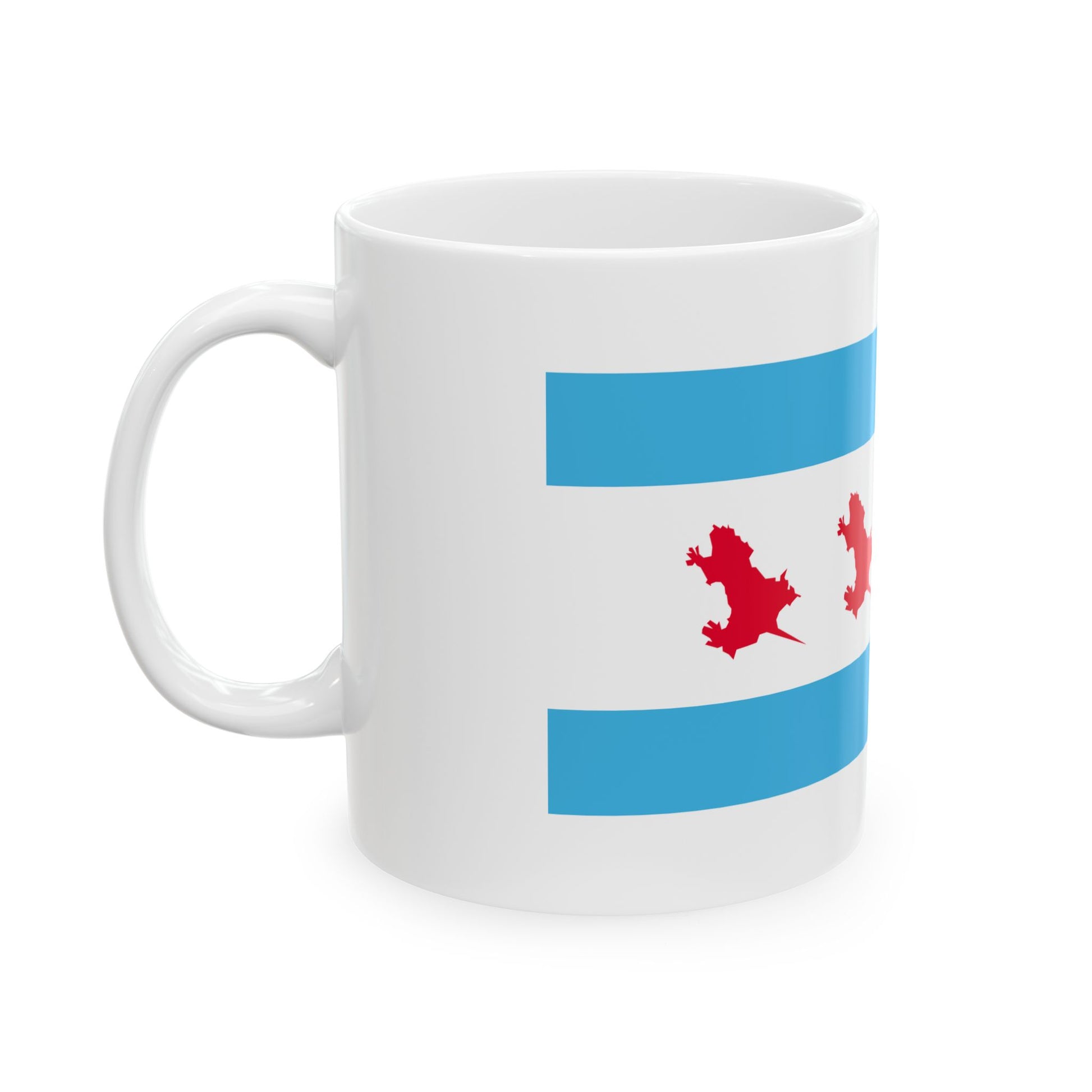 Unofficial Flag of the Chicago Rat Hole (United States) White Coffee Mug-Go Mug Yourself
