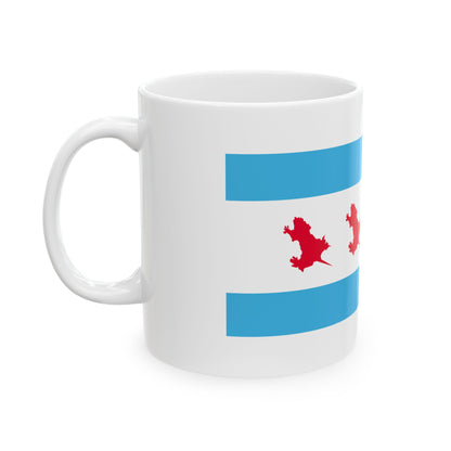 Unofficial Flag of the Chicago Rat Hole (United States) White Coffee Mug-Go Mug Yourself