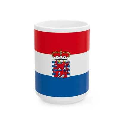 Unofficial flag of the province of Luxembourg (Belgium) White Coffee Mug 15oz - Go Mug Yourself