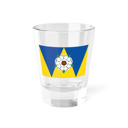 Unofficial Flag of West Yorkshire (England) Shot Glass 1.5oz 1.5oz - Go Mug Yourself
