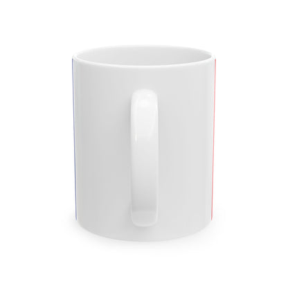 Unofficial Harki flag with Fatimas hand reverse (France) White Coffee Mug-Go Mug Yourself