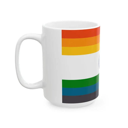 Unofficial Pride flag India (India) White Coffee Mug - Go Mug Yourself