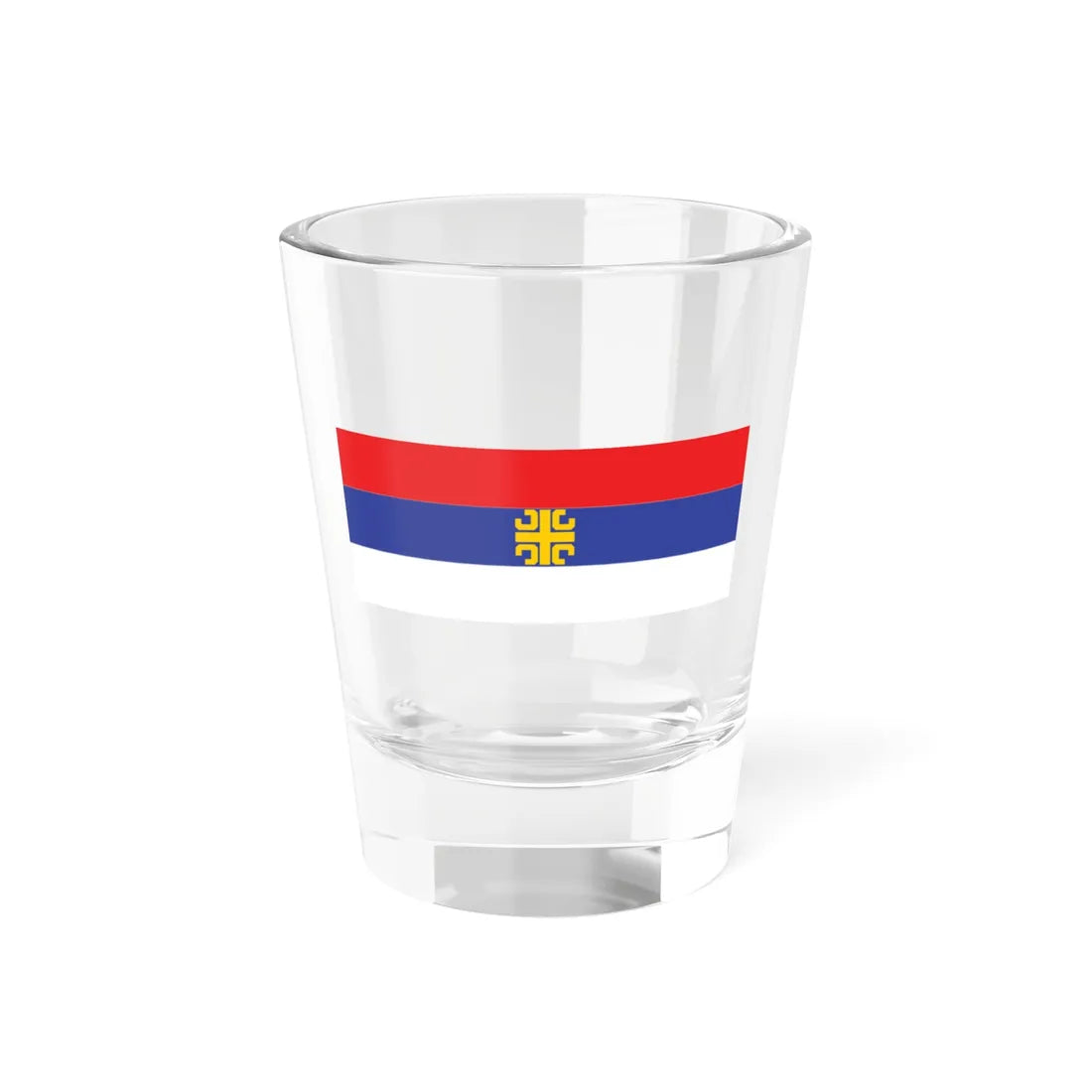 Unofficial Serbian flag (Serbia) Shot Glass 1.5oz 1.5oz - Go Mug Yourself