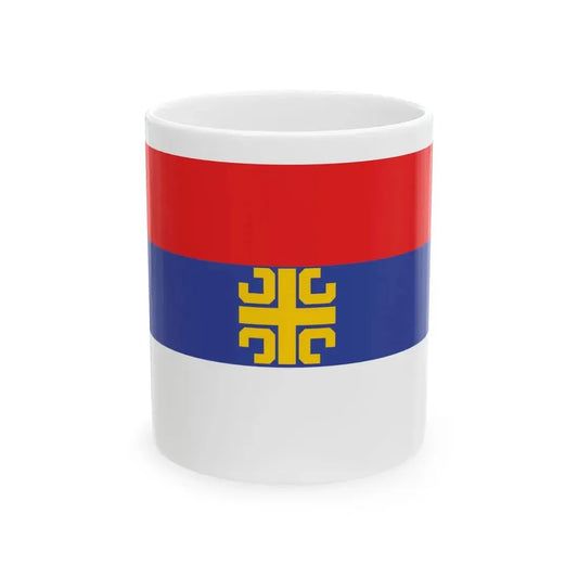 Unofficial Serbian flag (Serbia) White Coffee Mug 11oz - Go Mug Yourself