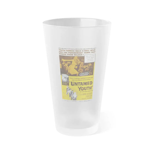 UNTAMED YOUTH 1957 Movie Poster - Frosted Pint Glass 16oz 16oz Frosted - Go Mug Yourself