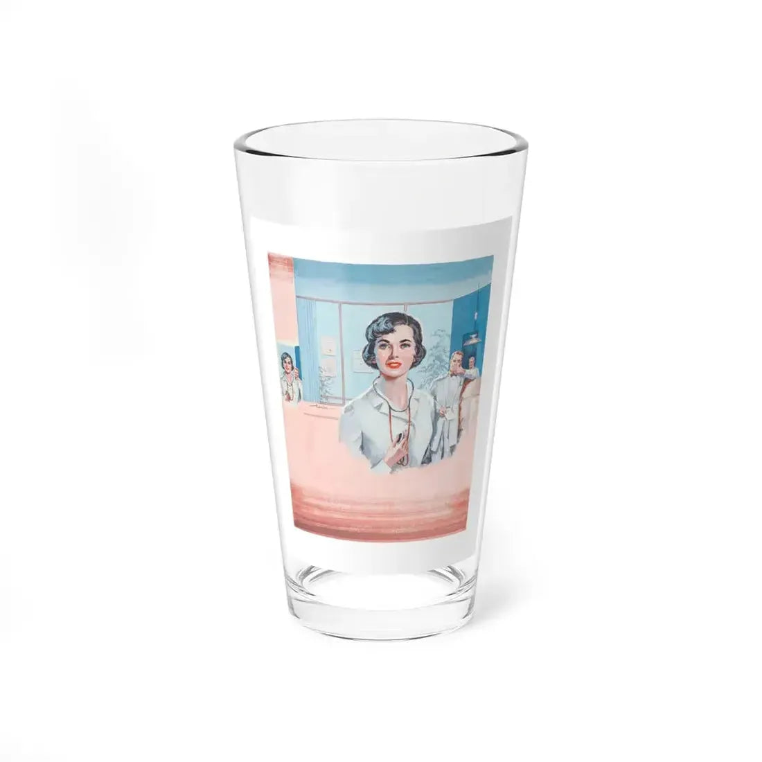 Untitled Avalon Nurse Romance Novel (Avalon Books, c. 1970s) - Pint Glass 16oz 16oz - Go Mug Yourself