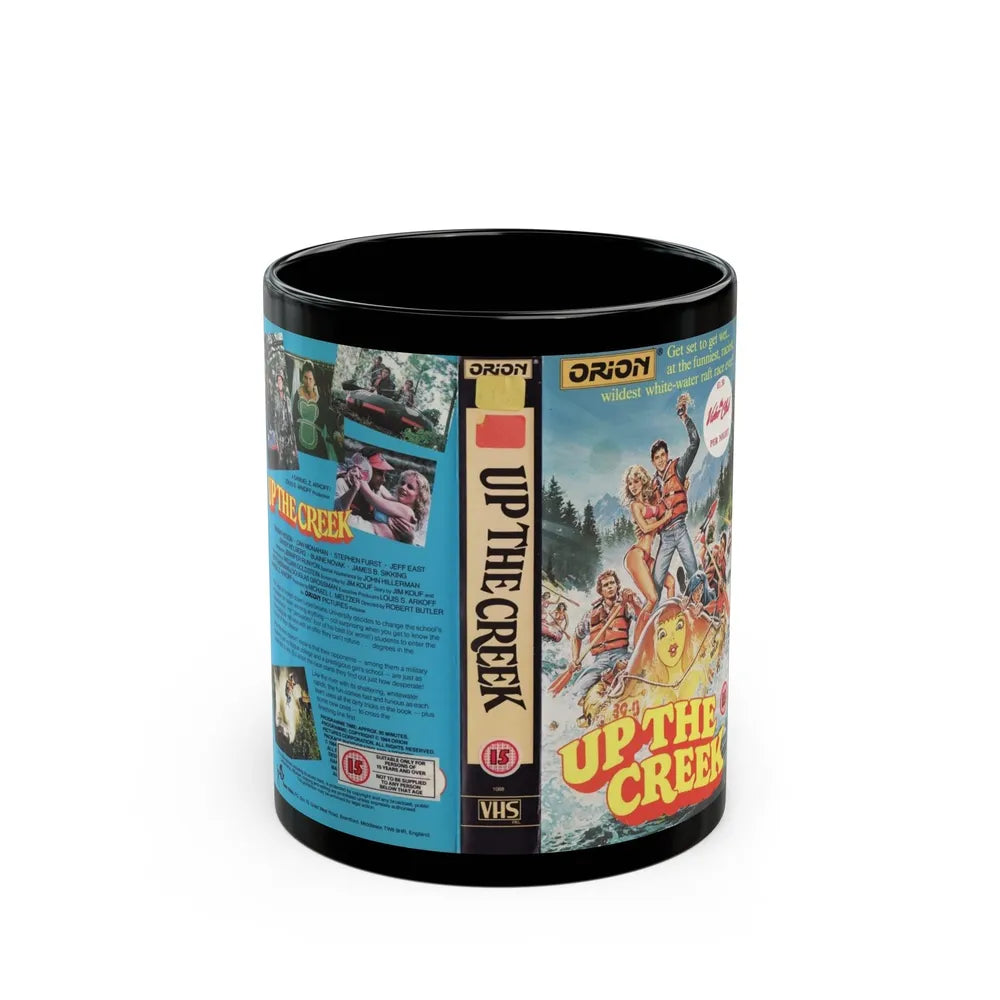 UP THE CREEK ORION (VHS COVER) - Black Coffee Mug-11oz-Go Mug Yourself