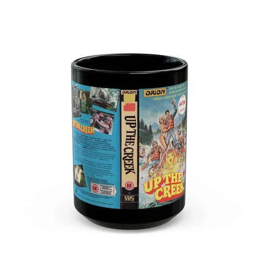 UP THE CREEK ORION (VHS COVER) - Black Coffee Mug 15oz - Go Mug Yourself