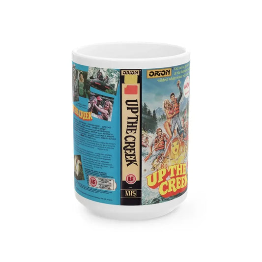 UP THE CREEK ORION (VHS COVER) - White Coffee Mug 15oz - Go Mug Yourself