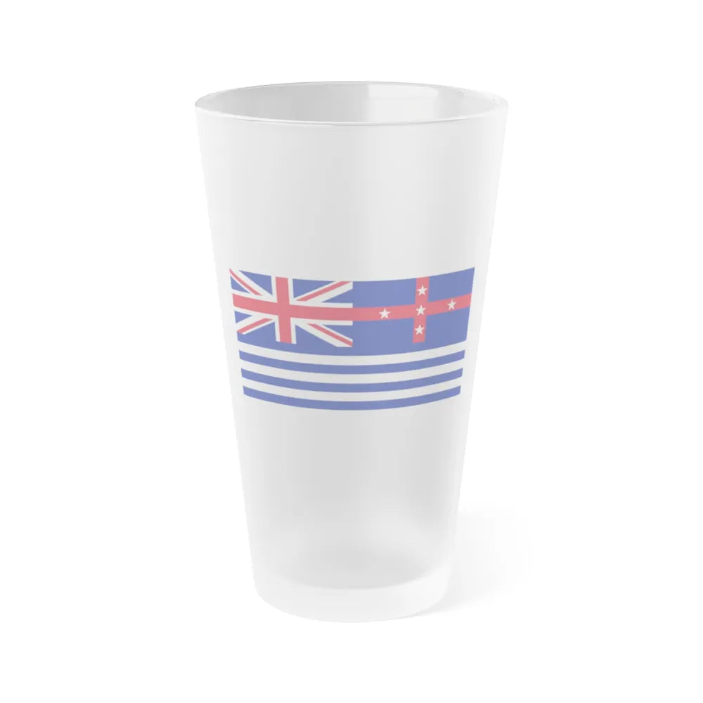 Upper Murray River Flag - Frosted Pint Glass 16oz-16oz-Frosted-Go Mug Yourself