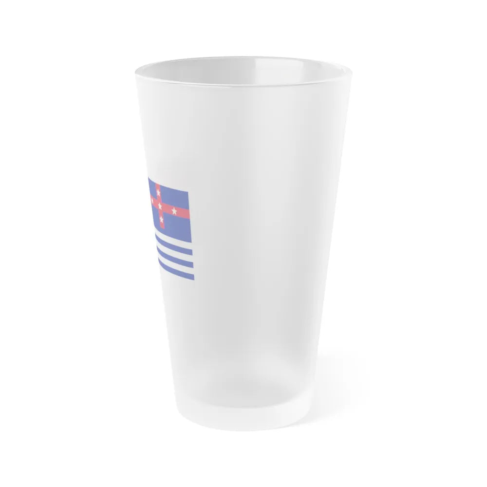 Upper Murray River Flag - Frosted Pint Glass 16oz-Go Mug Yourself