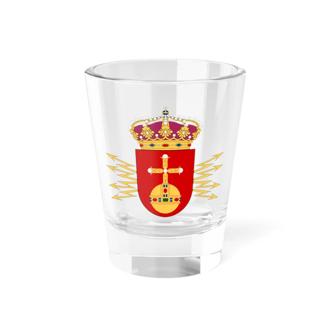 Upplands regemente vapen (Sweden) (Coat of Arms) Shot Glass 1.5oz 1.5oz - Go Mug Yourself
