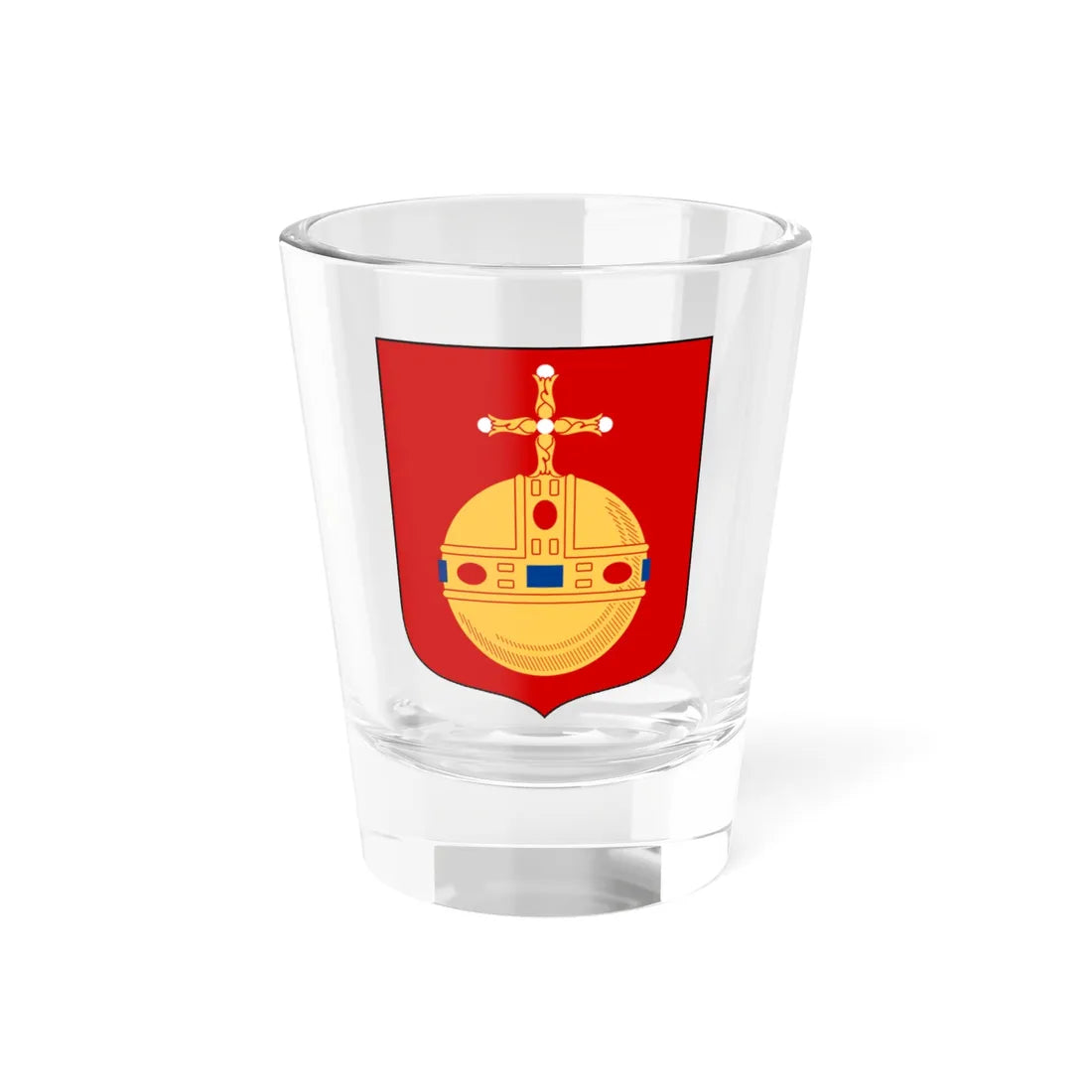 Upplands vapen (Sweden) (Coat of Arms) Shot Glass 1.5oz 1.5oz - Go Mug Yourself