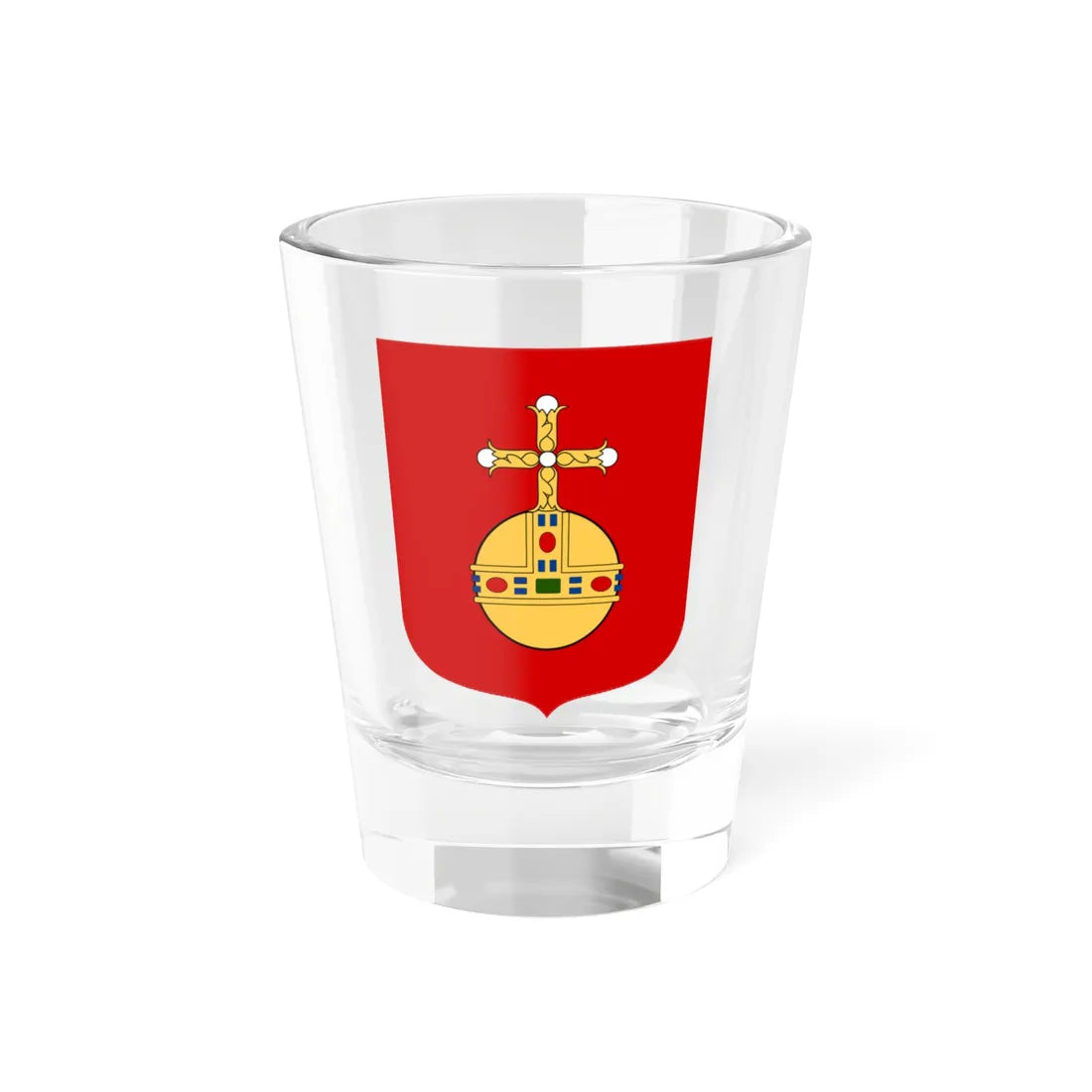 Uppsala län vapen b (Sweden) (Coat of Arms) Shot Glass 1.5oz 1.5oz - Go Mug Yourself