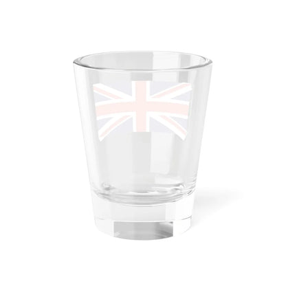 Upside down Union Flag on staff hoist left (United Kingdom) Shot Glass 1.5oz - Go Mug Yourself