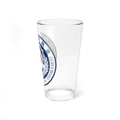Urban Management And Law Enforcement logo P.R.China  城市管理执法标识 (China) (Coat of Arms) Pint Glass 16oz - Go Mug Yourself