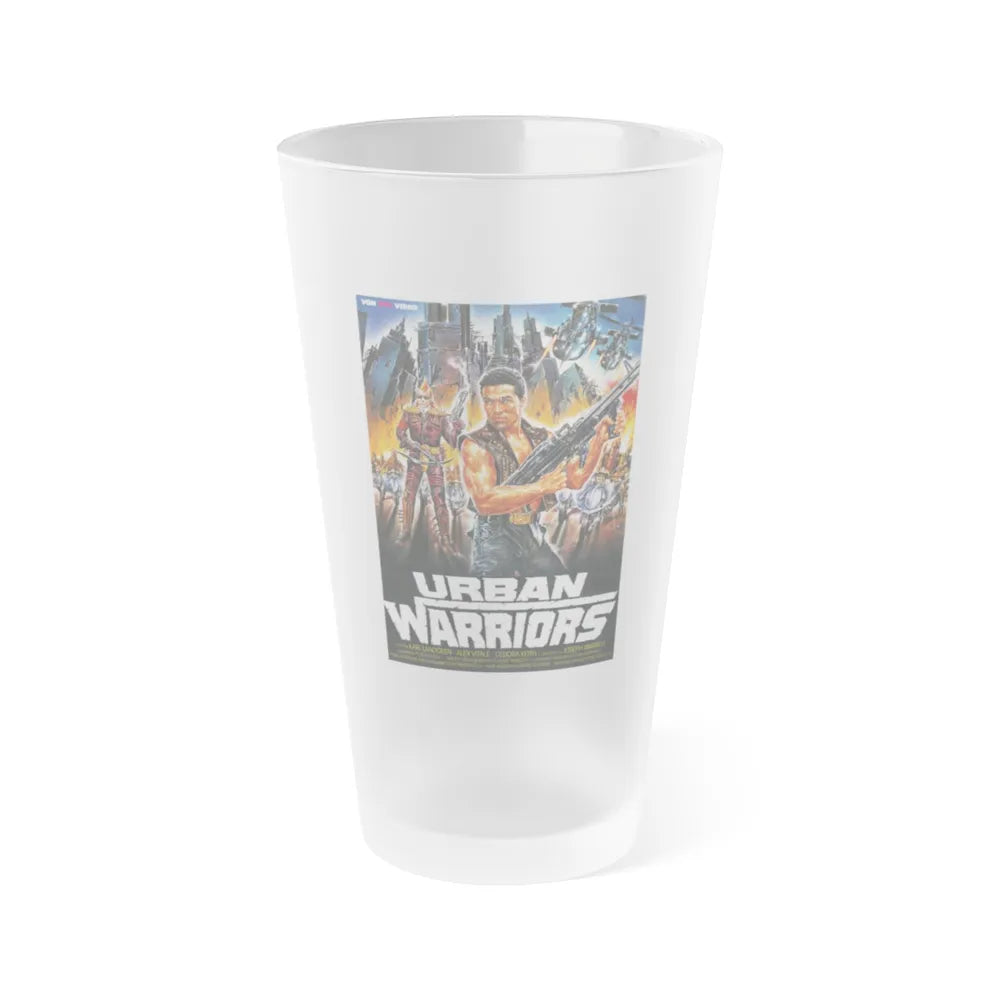 URBAN WARRIORS 1987 Movie Poster - Frosted Pint Glass 16oz-Go Mug Yourself