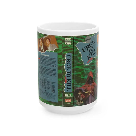 URGE TO KILL (VHS COVER) - White Coffee Mug 15oz - Go Mug Yourself
