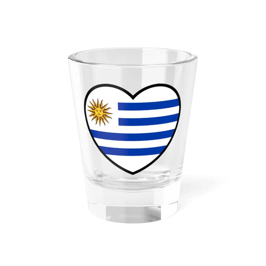 Uruguay flag heart (Uruguay) Shot Glass 1.5oz 1.5oz - Go Mug Yourself