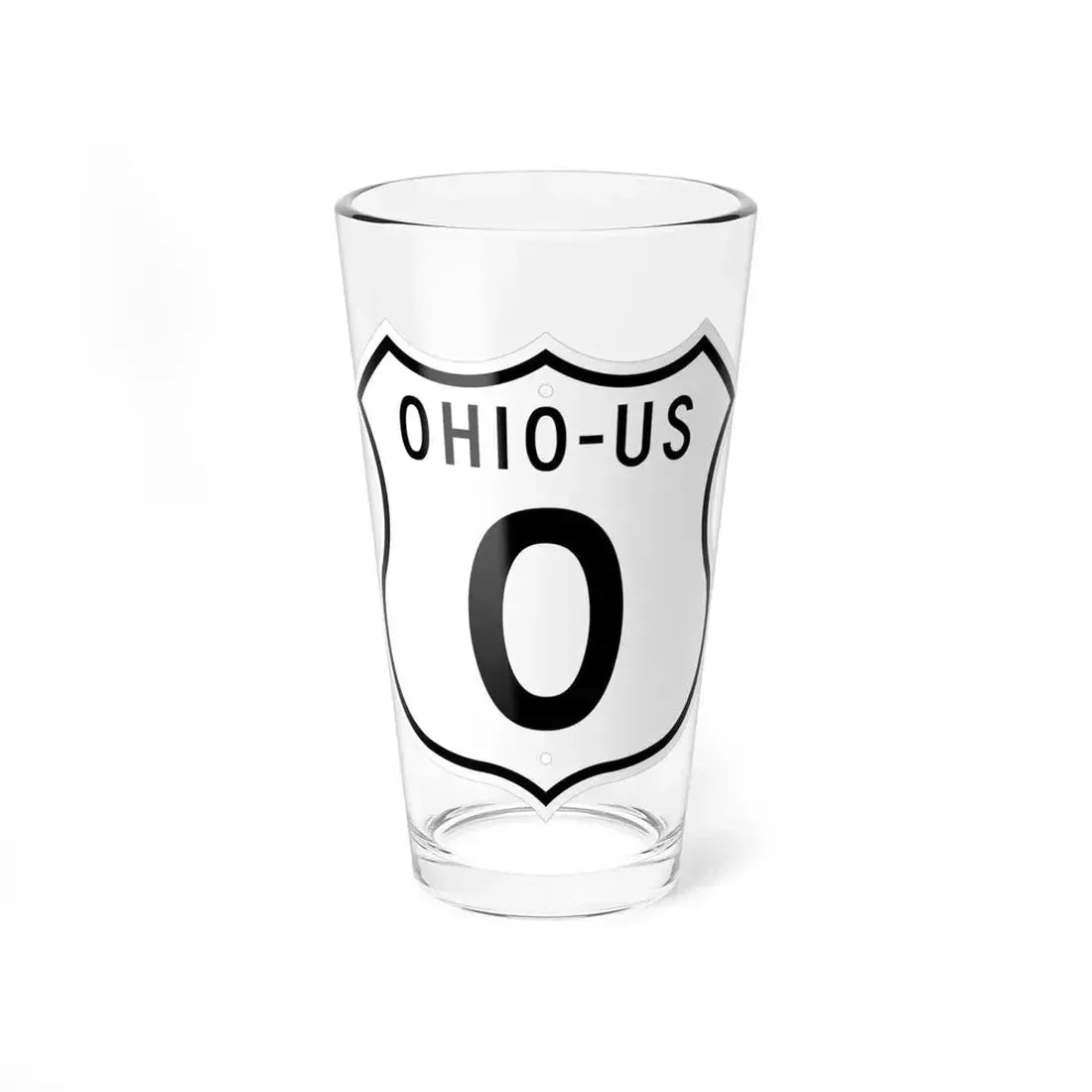 US 0 Ohio 1955 (Ohio) (Road Sign) Pint Glass 16oz 16oz - Go Mug Yourself
