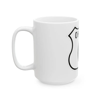 US 0 Ohio 1955 (Ohio) (Road Sign) White Coffee Mug - Go Mug Yourself